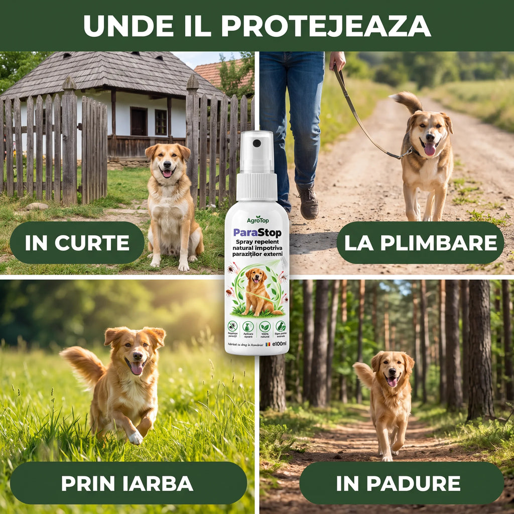 ParaStop - Spray repelent natural împotriva paraziților externi, 100ml