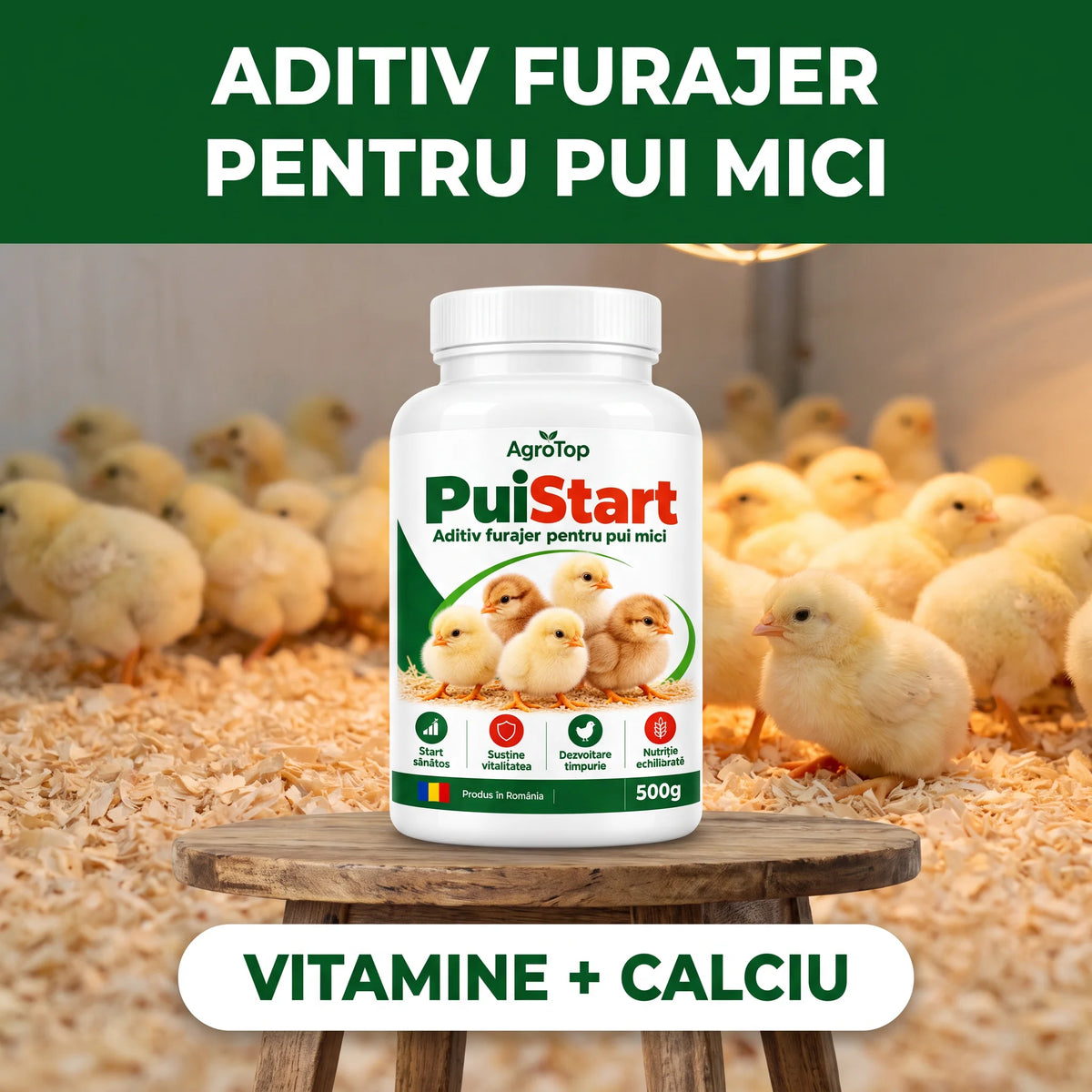 PuiStart - Aditiv furajer pentru pui mici, 500g