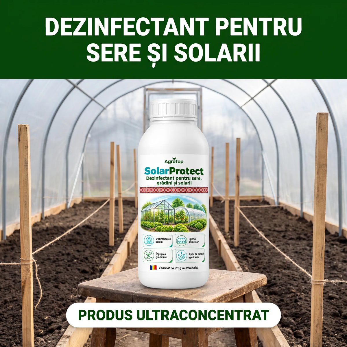 SolarProtect - Dezinfectant pentru sere, gradini si solarii, 1L