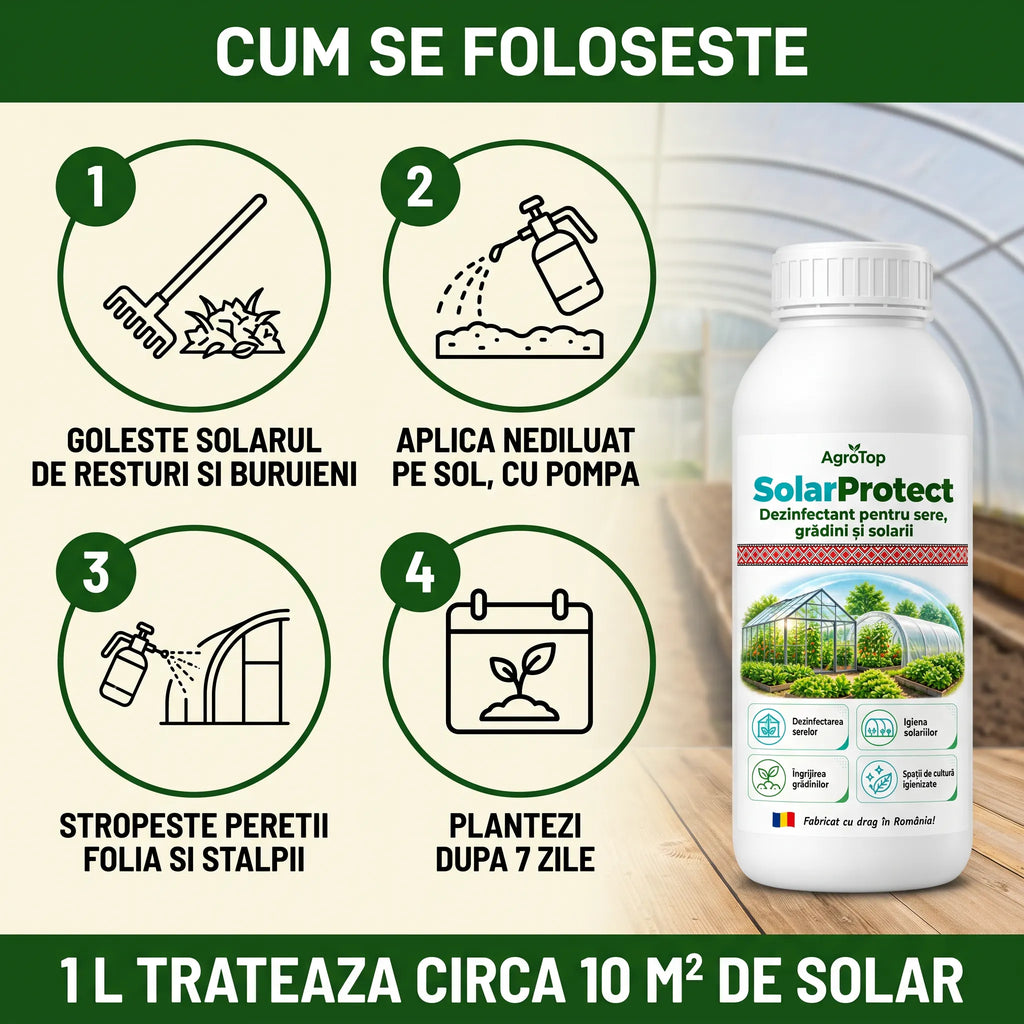 SolarProtect - Dezinfectant pentru sere, gradini si solarii, 1L