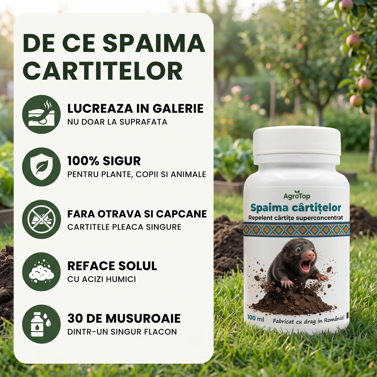 Spaima cârtițelor 100 ml buc.