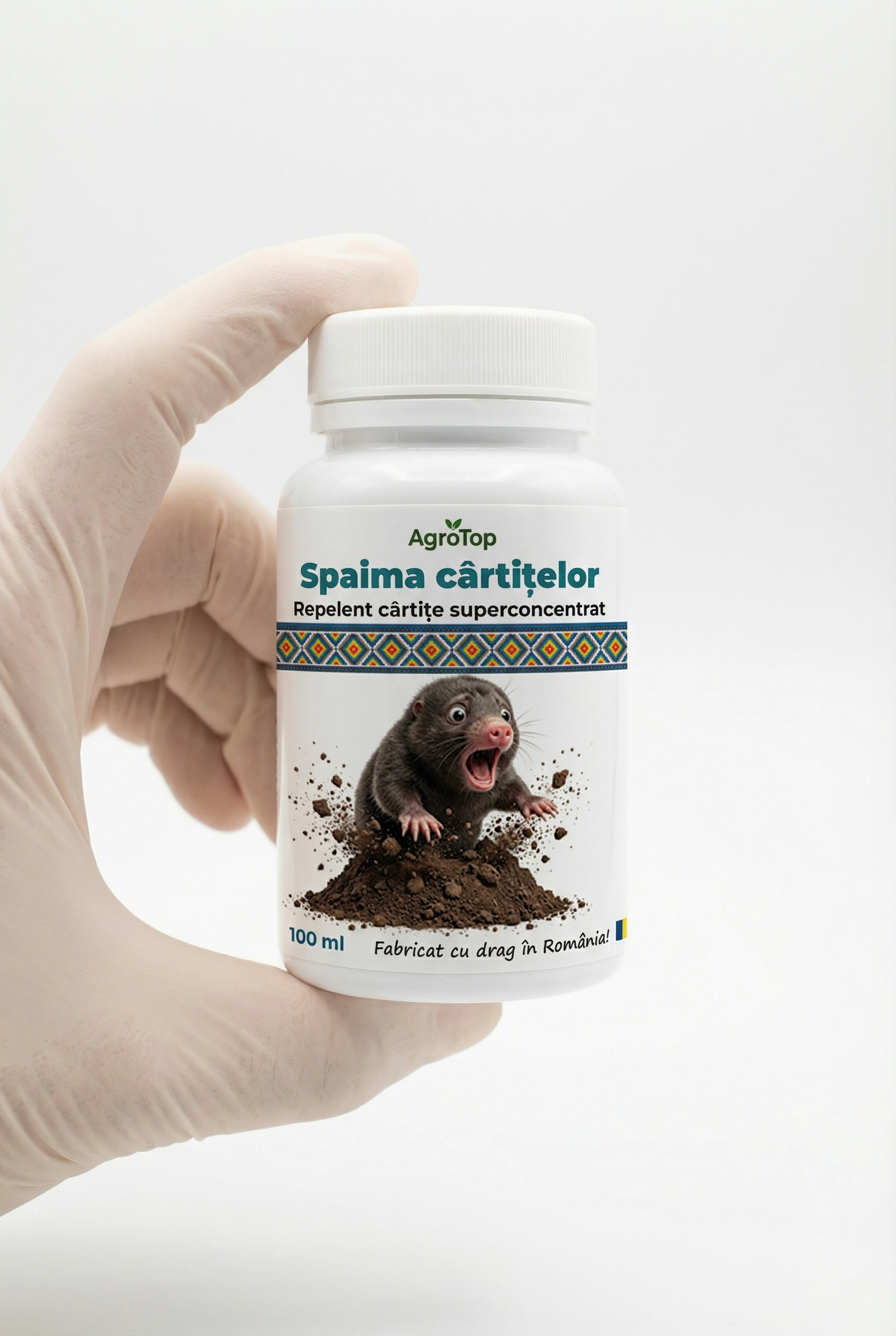 Spaima cârtițelor - Repelent natural și puternic împotriva cârtițelor, 100 ml