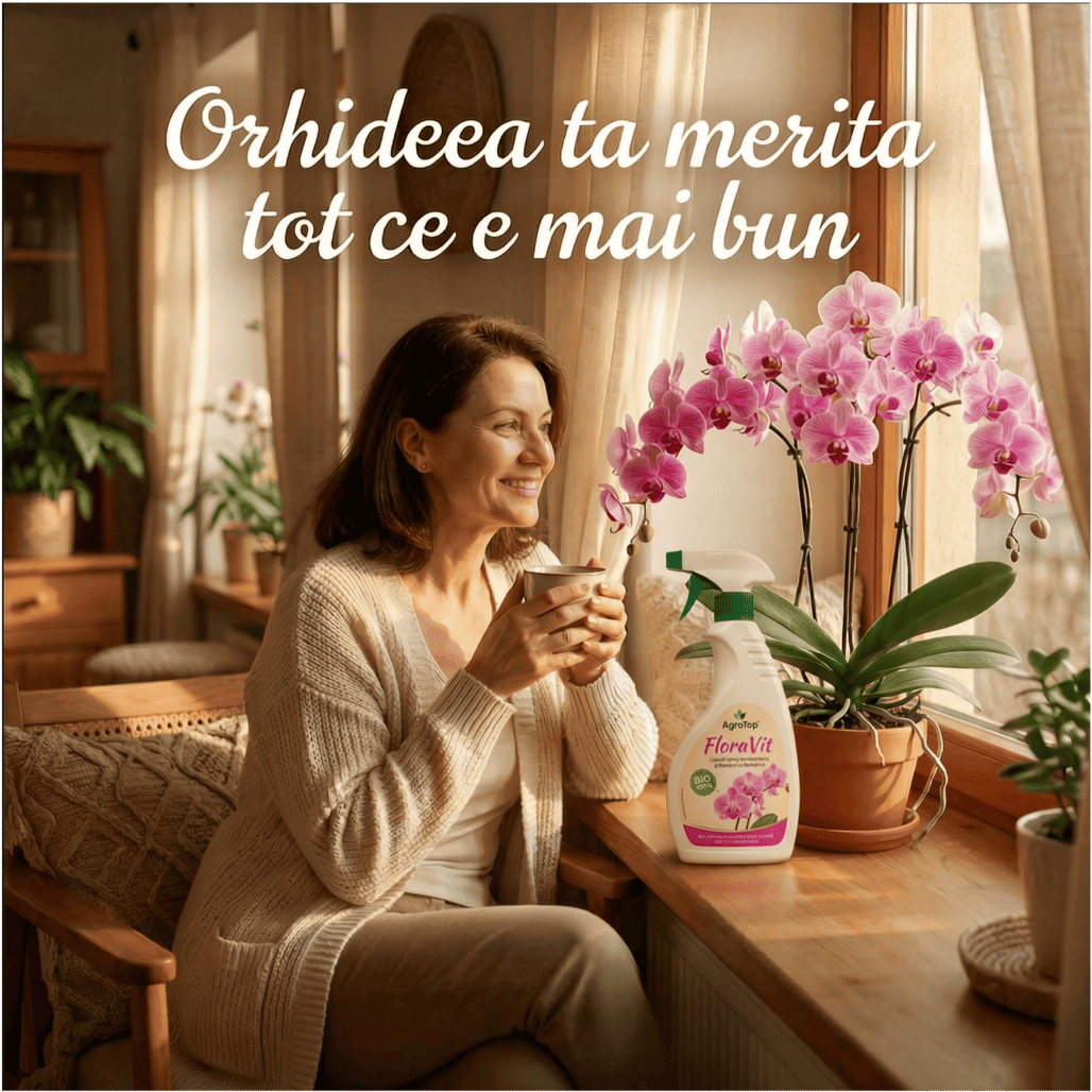 Îngrășământ Bio pentru Orhidee, Tratament pentru Rădăcini și Frunze, 500 ml