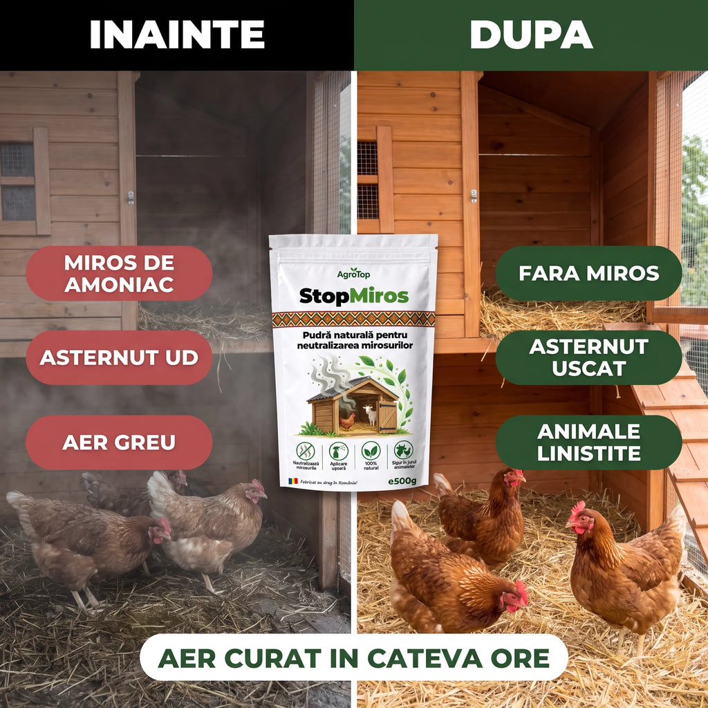 StopMiros - Pudră naturală pentru neutralizarea mirosurilor, 500g