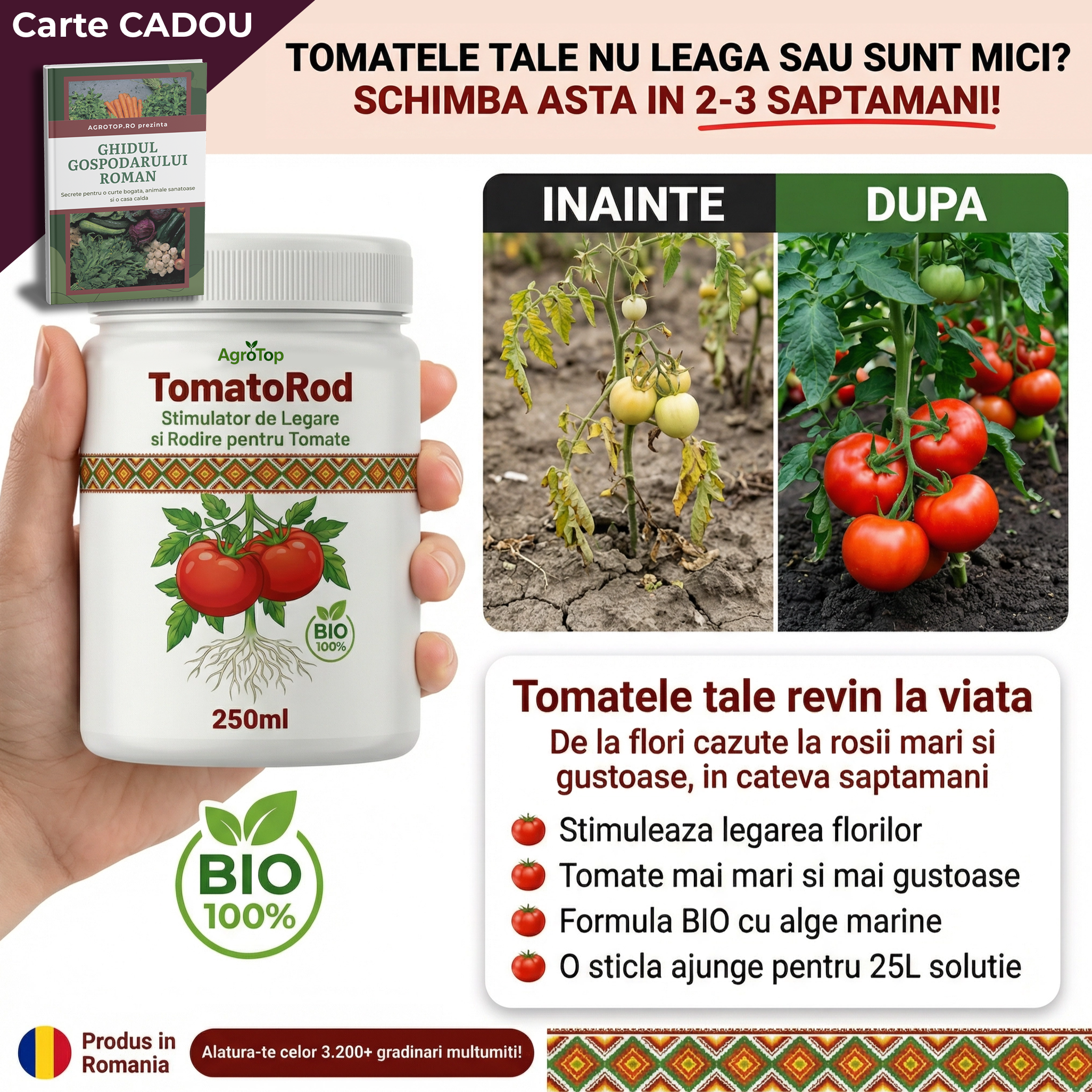 (TT) Stimulator de legare si rodire pentru tomate, 250 ml