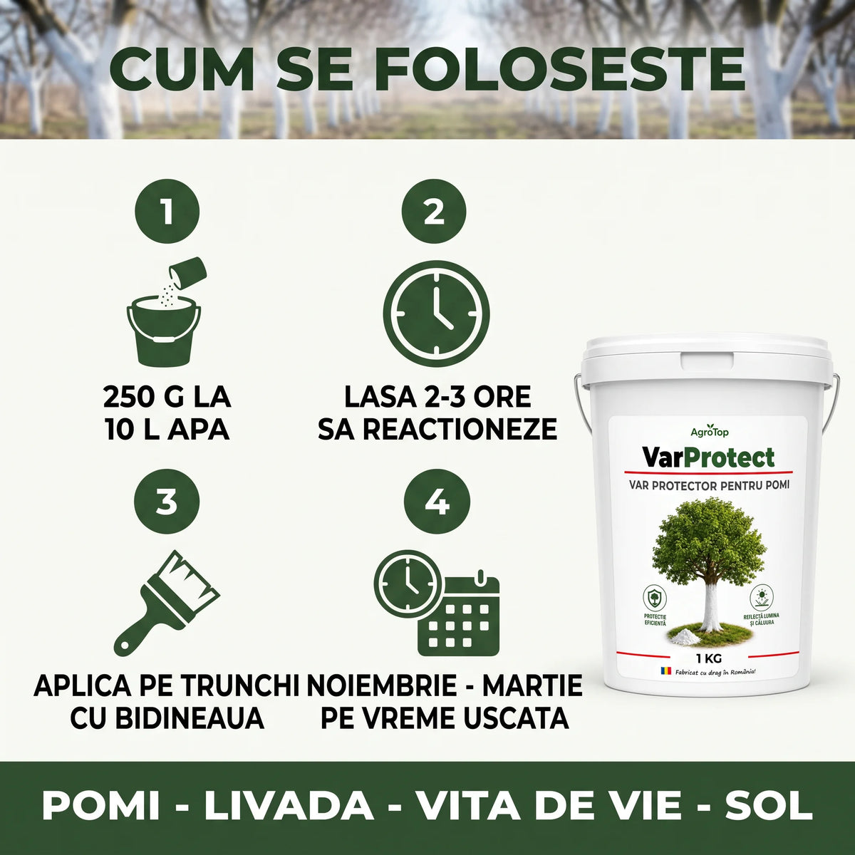 VarProtect - Var protector pentru pomi și livezi, 1KG